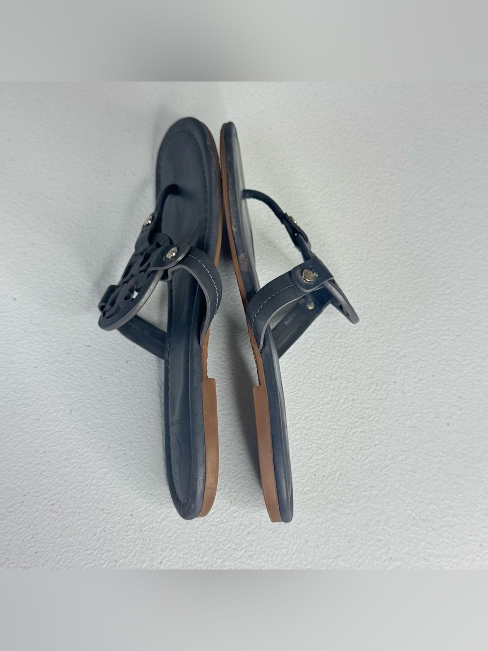 Tory Burch Miller Thong Sandal Gray Size 8 ½ - Picture 4 of 9